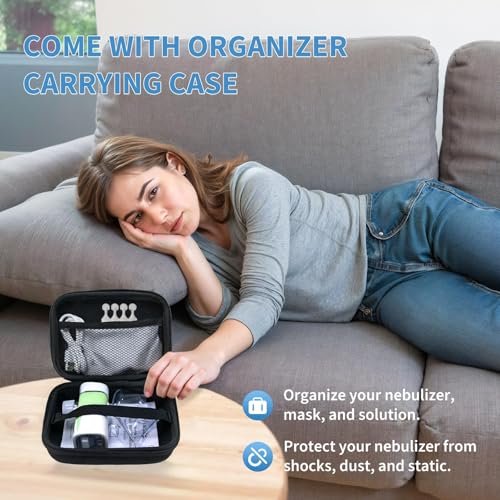 PURAX PORTABLE NEBULIZER FOR ADULTS AND KIDS,RECHARGEABLE HANDHELD - GREEN - Brand New