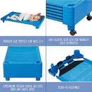 ECR4Kids Streamline Assembled Cot Toddler Size 6 Pack Blue ELR-16120-CSPK - Like New