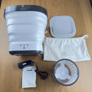 MOYU PORTABLE WASHING MACHINE FOLDABLE BUCKET WASHER SOFT SPIN DRY - GRAY - Brand New