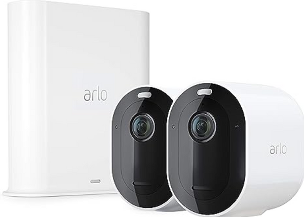 Arlo Pro 3 HDR Wire-Free Security System 2 Camera Kit VMS4240P-100NAR - White Like New