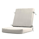 CALIFORNIA UMBRELLA OUTDOOR DINING CHAIR, PATIO SEAT CUSHION, 20 X 40 INCH WHITE - Like New