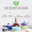 GreenLife 8 Piece Nonstick Cookware Set, Ceramic Pans, CC009160-001 - Brand New