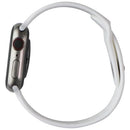 APPLE WATCH SERIES 7 GPS + CELLULAR 45MM SILVER TITANIUM CASE WHITE SPORT BAND - Like New