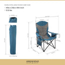 ARROWHEAD OUTDOOR XXL FOLDING PADDED CAMPING CHAIR KKS0331U - BLUE - Like New