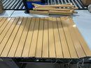 GENERIC CREAMY BROWN TABLE 45" BY 24" - CREAMY BROWN - Like New