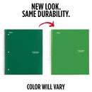 FIVE STAR 8.5"X11" 1 SUBJECT COLLEGE RULED NOTEBOOK - RETRO GREEN - Like New