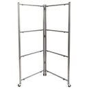 AS DESCRIBED-ORIGAMI ORIGAMI R5C-PEWTER CORNER 4-SHELF RACK - PEWTER - Like New