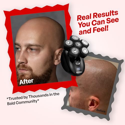 THE BALD EXPRESS ELECTRIC HEAD SHAVERS FOR BALD MEN - BALD BROTHERS - BLACK - Like New