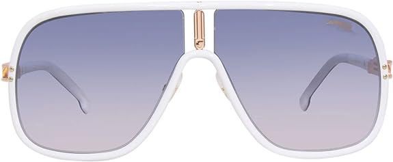 Carrera FLAGLAB 11 VK608 64/10/135 Sunglasses - Blue Shaded Metal White Frame Like New