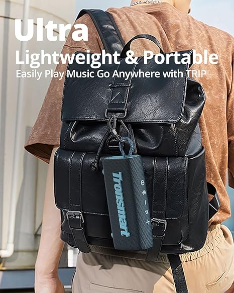 Tronsmart Trip Portable Bluetooth Speaker Wireless IPX7 Waterproof 10W - Blue - Like New