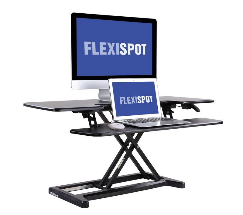 FlexiSpot AlcoveRiser Sit-To-Stand Desk Converter, 42"W M7L-E-US Black Like New