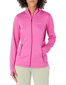 AK9965-665 COLUMBIA WOMEN PARK VIEW GRID FLEECE JACKET M WILD FUCHSIA HEATHER - Like New
