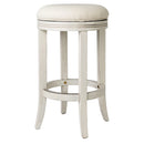 MAVEN LANE ROUND BACKLESS SWIVEL KITCHEN COUNTER STOOL 26"H, WHITE OAK - Like New