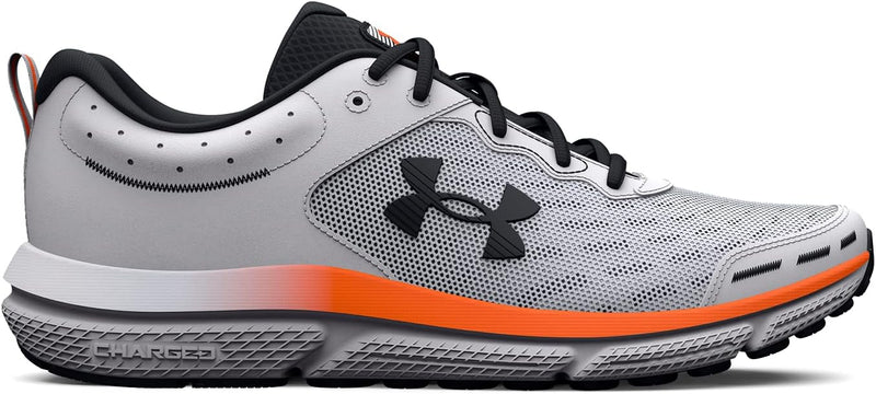 3026175 Under Armour Men Charged Assert 10 Run Shoe White/White/Black Size 10 - Like New