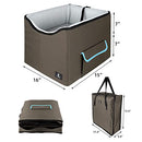 X-ZONE PET Dog Booster Car Seat Pet Bed Home Pockets Carrying Case - Brown&Blue - Like New