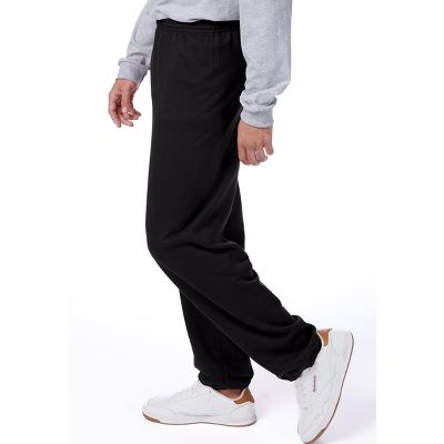 HANES ECOSMART MEN'S FLEECE SWEATPANTS, 32" - SIZE: XL - BLACK - Like New
