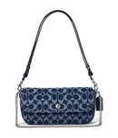 COACH BROOK CHAIN BAG IN SIGNATURE DENIM, LH/DEEP BLUE MULTI - Brand New