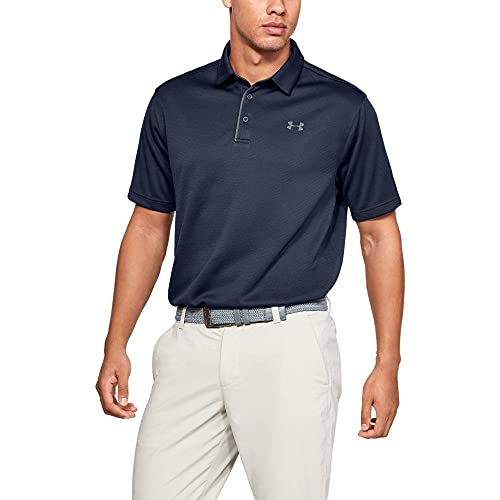 1290140 Under Armour Men's Tech Golf Polo Navy/Graphite M - Brand New