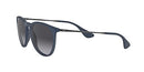RAY BAN WOMEN'S Rb4171 Erika Round Sunglasses Rubble Blue Frame - Like New