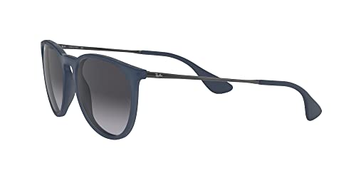 RAY BAN WOMEN'S Rb4171 Erika Round Sunglasses Rubble Blue Frame - Like New