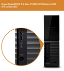 WD Backup Drive Desktop (My Book) 6TB - BLACK WDBBGB0060HBK-NESN Like New