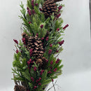 ARTIFICIAL RED BERRY STEMS PINE BRANCHES FOR CHRISTMAS - GREEN - Like New