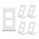 ELEGRP Duplex Receptacle Outlet Covers, 5 Pack - Glossy White - Like New