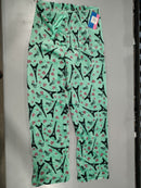 WUHOU WOMEN'S LOUNGE PANTS - LOVE PARIS GRAPHIC - SIZE: WOMEN M - GREEN - Brand New