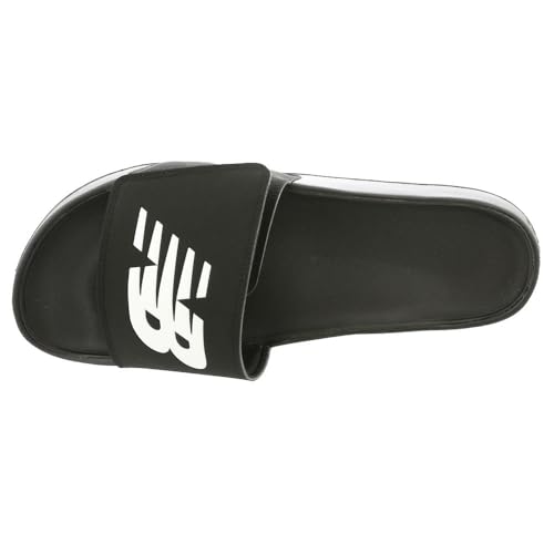 NEW BALANCE MEN'S 200 ADJUSTABLE SLIDE SANDAL, BLACK/WHITE, SIZE 9 - Brand New