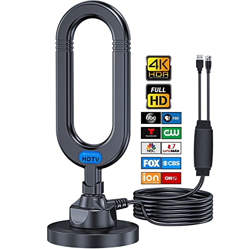 WUMINGLU TV ANTENNA FOR SMART TV INDOOR CLEAR 4K DIGITAL ANTENNA - BLACK - Like New