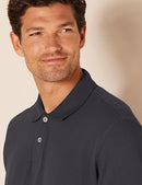 AMAZON ESSENTIALS MEN'S REGULAR-FIT COTTON PIQUE POLO SHIRT SIZE: MEN L -BLACK - Like New