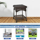 Jeco Wicker Patio End Table in Espresso - Brand New