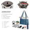 BAG WIZARD WOMEN'S WORK BAG LAPTOP COMPARTMENT ZIPPER POCKETS TEACHER TOTES BLUE - Like New
