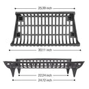 hykolity 30 in. Cast Iron Fireplace Grate, Heavy Duty Fire Grates