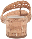 Donald Pliner Women's MELROS Sandal 2" Block Heel Open Toe Shoes Sparkle Cork - Like New