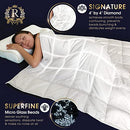Royal Therapy Weighted Blanket - 80 30lbs, Aquamarine (Use on Queen/King Bed) - Brand New