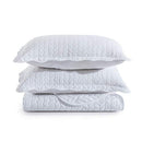 MOONLIGHT20015 White Quilt Set Queen Size (90" x 96") - 3 Pcs (White) - Like New