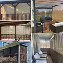 Patio Paradise Shades Roll Up Outdoor 7'Wx6'H Roller Shade Exterior Patio Blinds - Brand New