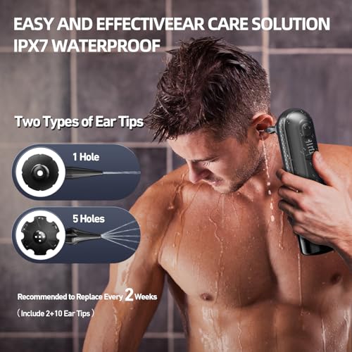 Ear Wax Removal Tool, Ear Cleaner, 4 Pressure Modes Rechargeable QSY02 - BLACK - Like New