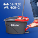 O-Cedar EasyWring Microfiber Spin Mop Bucket Floor Cleaning System Red/Gray - Like New