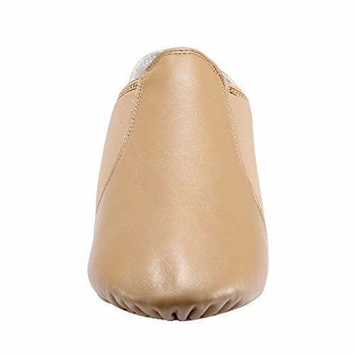 DYNADANS LEATHER UPPER SLIP-ON JAZZ SHOE FOR GIRLS AND BOYS 9.5 TODDLER BROWN - Like New