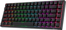 RK ROYAL KLUDGE RK84 RGB 75% Triple Mode Mechanical Keyboard RED SWITCH - BLACK - Like New