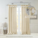 MADISON PARK EMILIA FAUX SILK SINGLE CURTAIN PRIVACY LINING - CHAMPAGNE - Like New