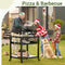 NUUK 30 IN. SOLID STEEL OUTDOOR PIZZA OVEN TABLE STAND, PT200 - BLACK - Like New