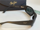 MAUI JIM LONGBOARD POLARIZED SUNGLASSES - MATTE BLACK RUBBER/GRAY 222-2M - Like New