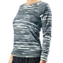 KANU SURF WOMEN'S UPF 50+ LONG SLEEVE ACTIVE SWIM TEE & TOP SIZE M BLACK/GRAY - Brand New