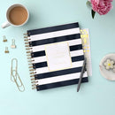 BLUE SKY DAY DESIGNER 2026 DAILY MONTHLY PLANNER - RUGBY STRIPE NAVY - Like New