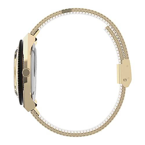 Timex Q Women's 36mm Watch Gold-Tone Cream TW2U95800VQ - Like New