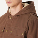 AMAZON BASICS MEN'S INSULATED RELAXED FIT HOODED JACKET M L CHOCOLATE - Like New