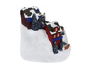 TOP TREASURES CHRISTMAS VILLAGE SKI RESORT WITH MOVING SKIERS TABLETOP DISPLAY - Like New